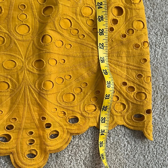 Trina Turk Sweet Off Shoulder Eyelet Dress Yellow Women’s 4 Resortwear Sun Dress - Picture 7 of 8